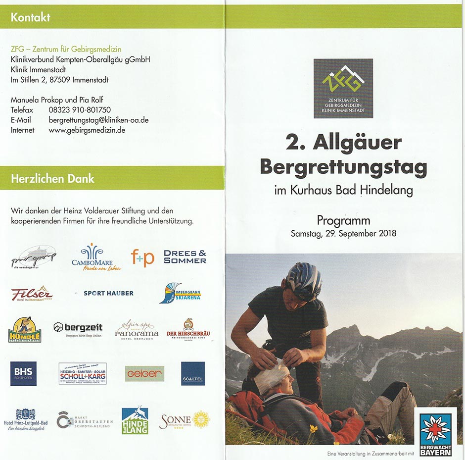 Heinz Volderauer Stiftung unterstützt den 2. Allgäuer Bergrettungstag